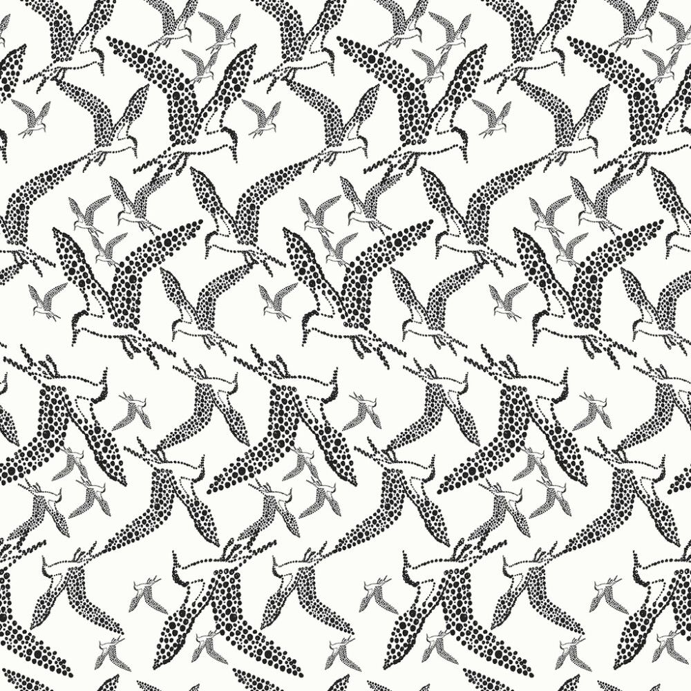 Kuitutapetti Ivana HKI Valko/Musta Lintu