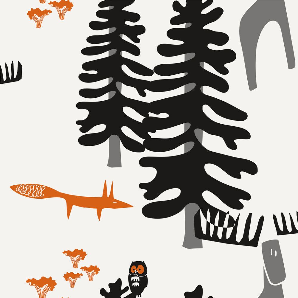 Kuitutapetti Maison Robin Hood Musta-valkoinen