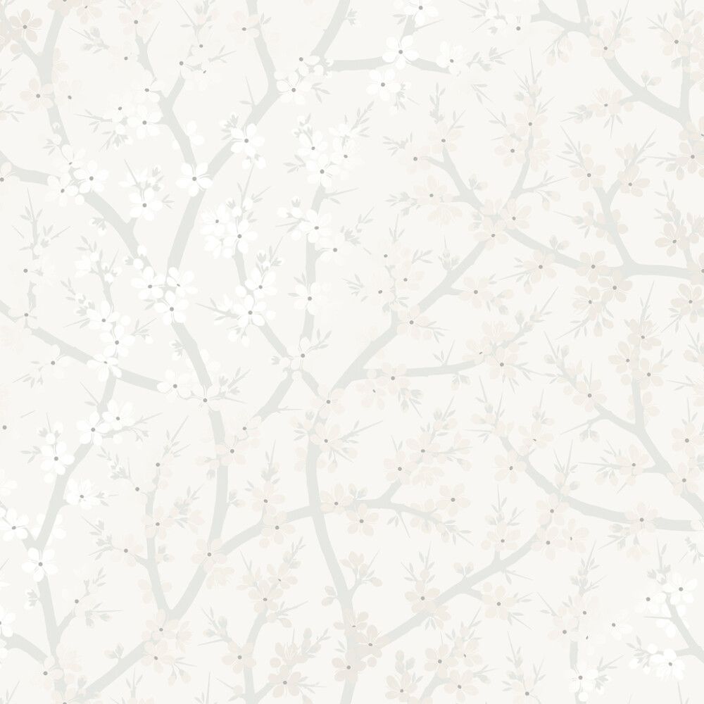 Kuitutapetti Rantaniitty Pensas Valkoinen