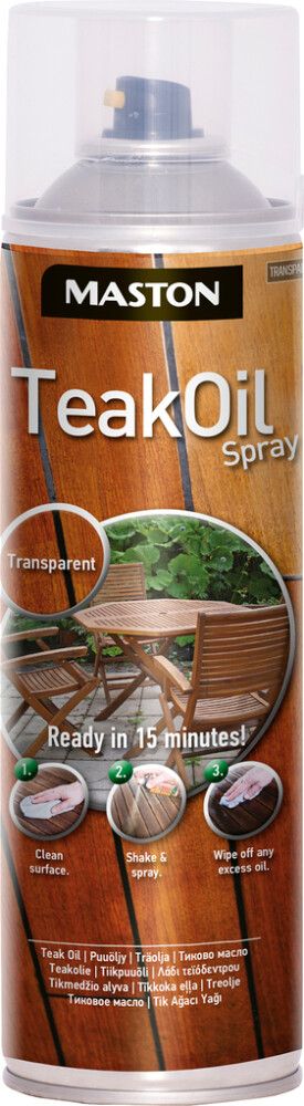 Teak Oil Spray Maston 500 ml Väritön