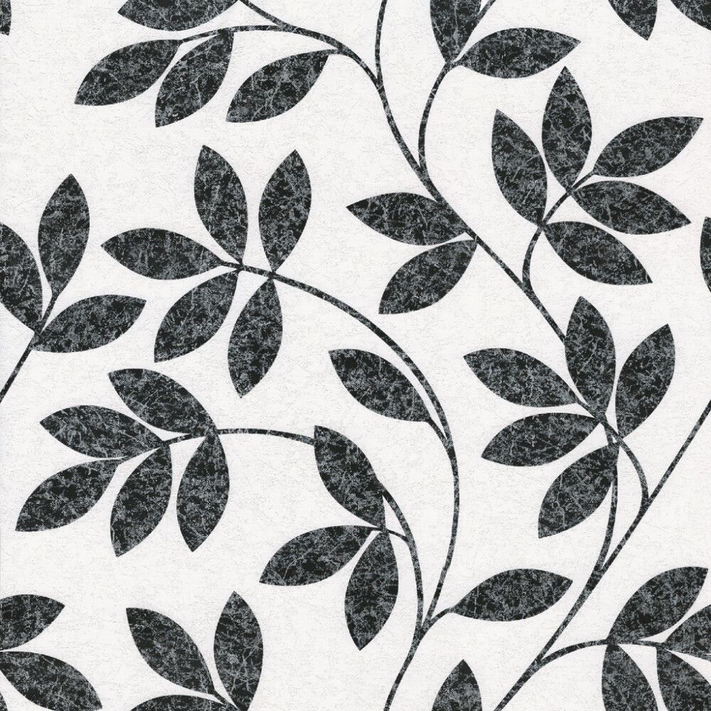 Kuitutapetti Sandudd Rolleri 11 Lehdet Musta/Valkoinen
