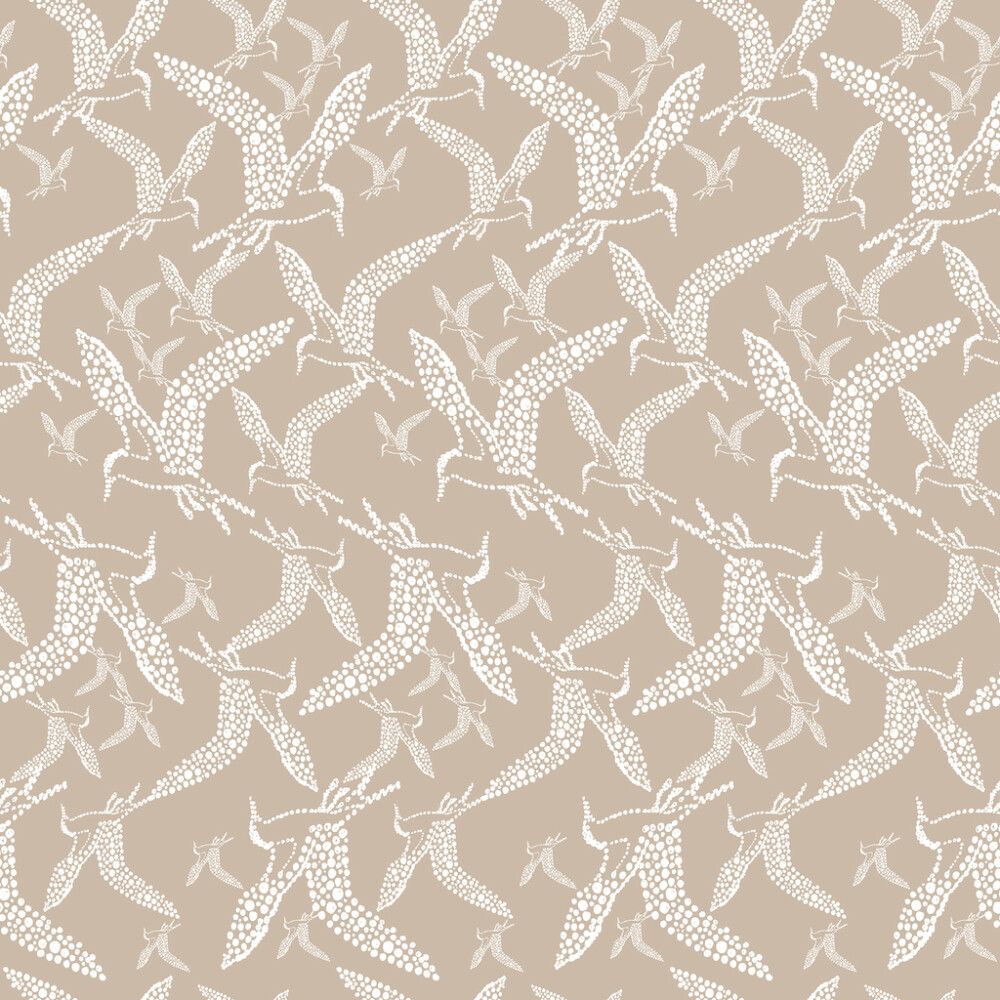 Kuitutapetti Ivana HKI Vaaleanruskea/Valkoinen Lintu
