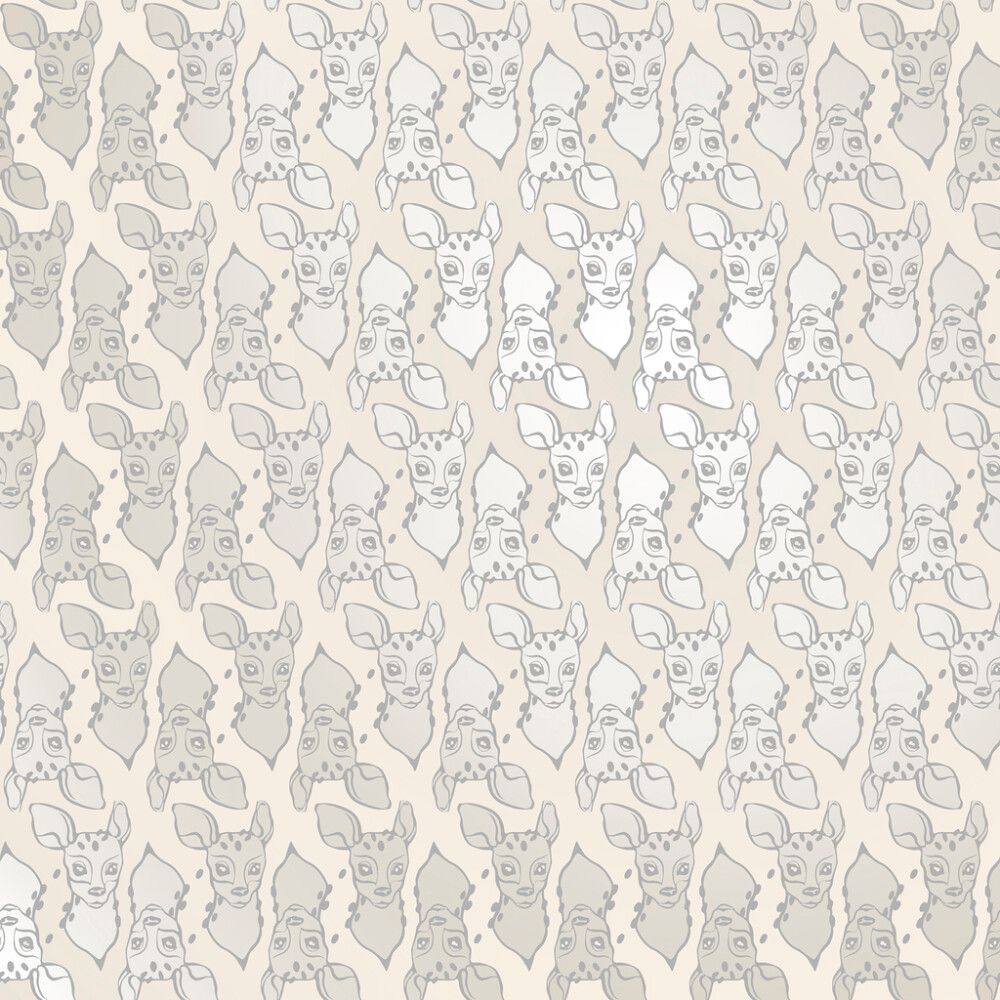 Kuitutapetti Ivana HKI Valkoinen/Hopea Bambi