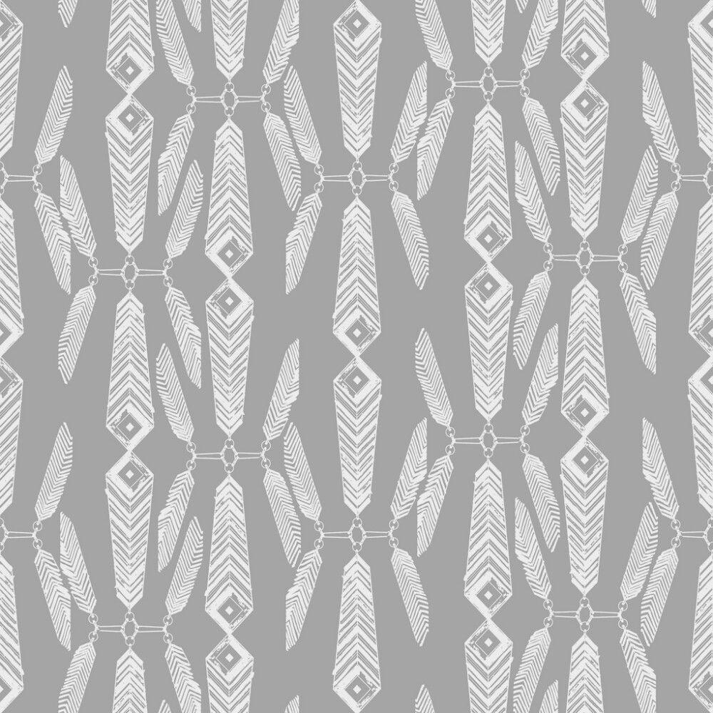 Kuitutapetti Ivana HKI Harmaa/Valkoinen Sulka