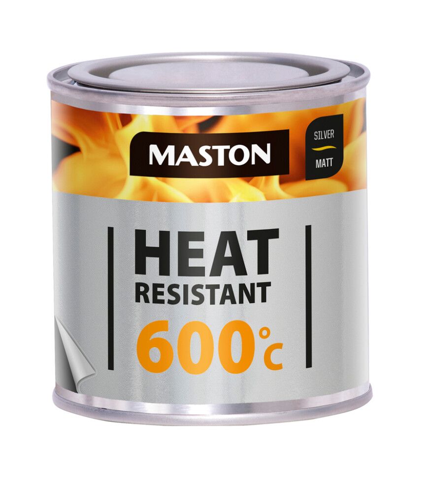 Kuumakestomaali Maston Heat Resistant 600 °C Hopea