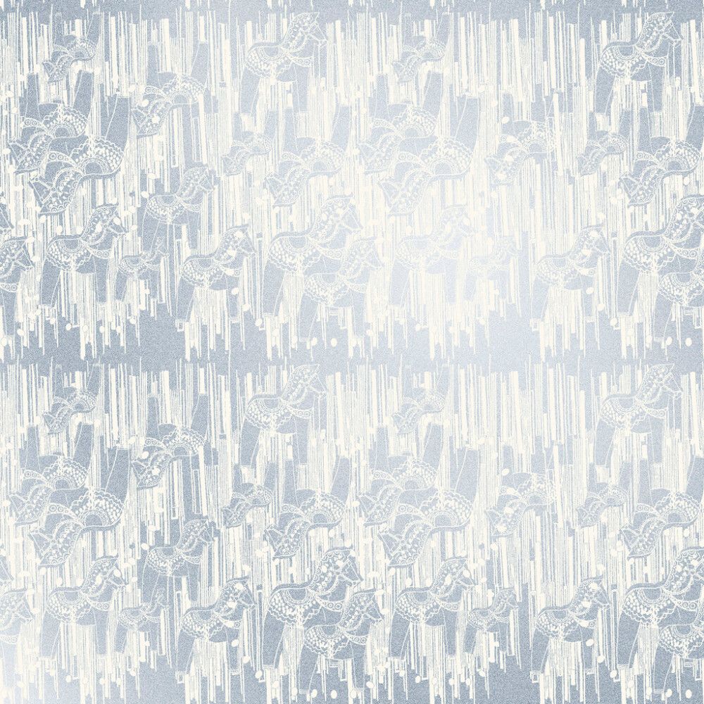 Kuitutapetti Ivana HKI Helmiäinen/Sininen Hevonen