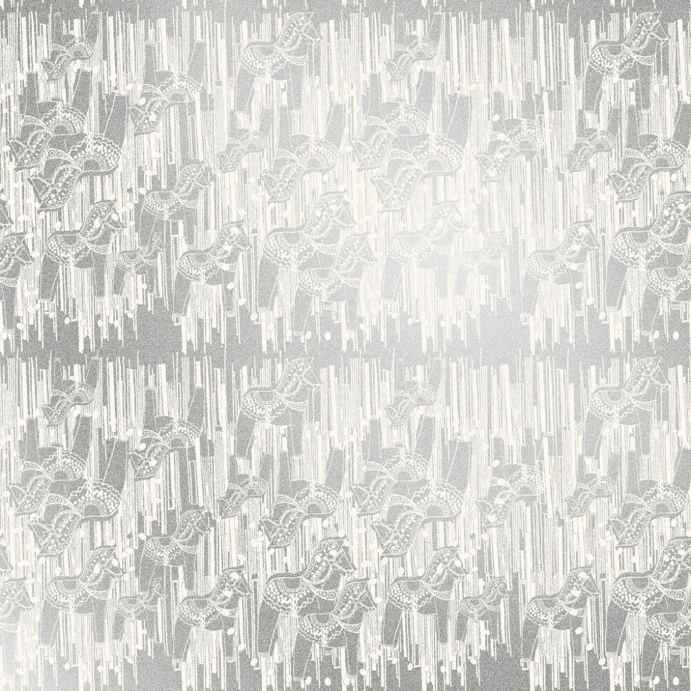 Kuitutapetti Ivana HKI Hopea/Valkoinen Hevonen