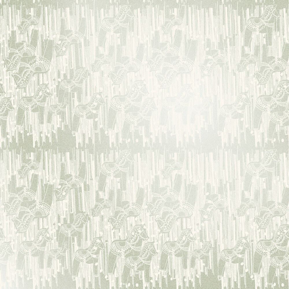 Kuitutapetti Ivana HKI Helmiäinen/Vihreä Hevonen