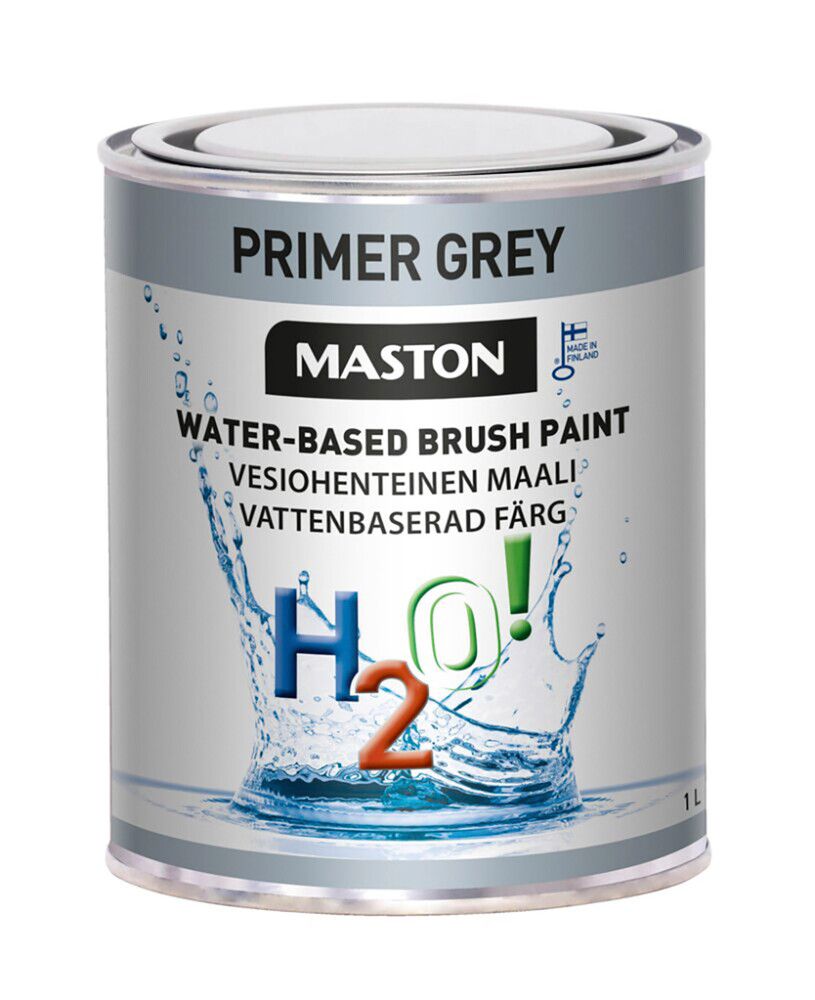 Pohjamaali Maston H2O! Harmaa 250 ml