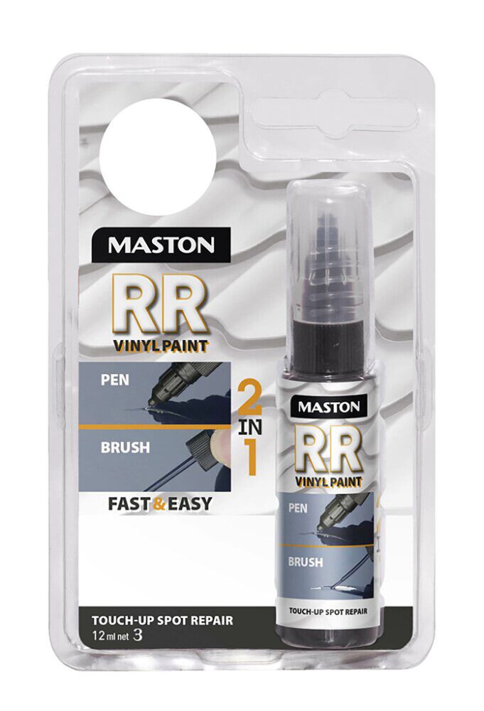 Maalikynä Maston RR Touch-up 2in1 12 ml Valkoinen
