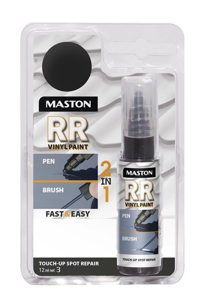 Maalikynä Maston RR Touch-up 2in1 12 ml Musta