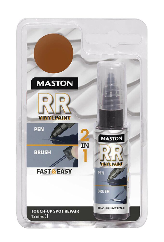 Maalikynä Maston RR Touch-up 2in1 12 ml Tiilenpunainen