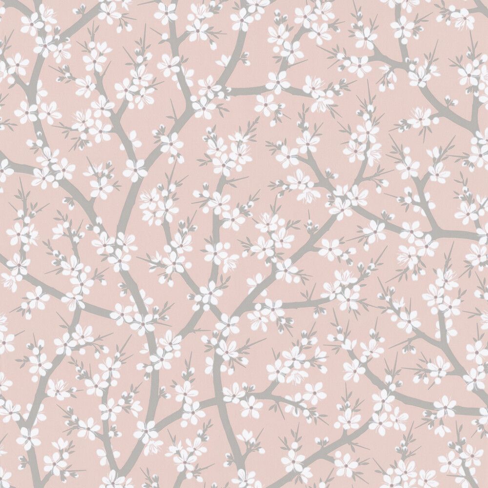 Kuitutapetti Rantaniitty Punainen/valkoiset kukat