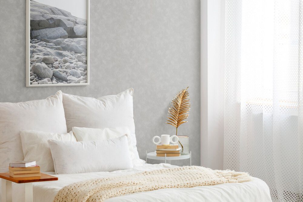 Kuitutapetti Rantaniitty Tummanharmaa marmorikuvio