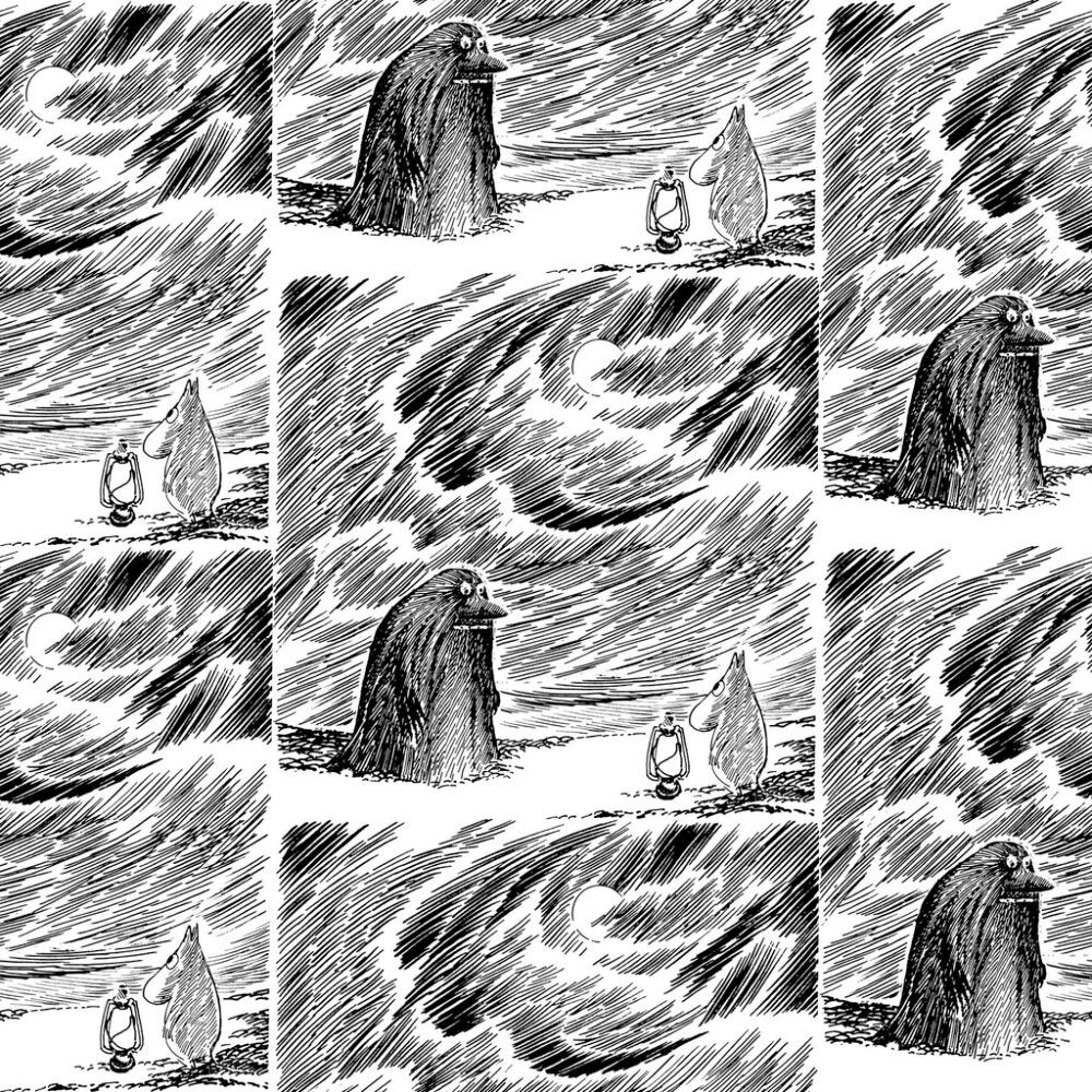 Kuitutapetti Muumi Mörkö