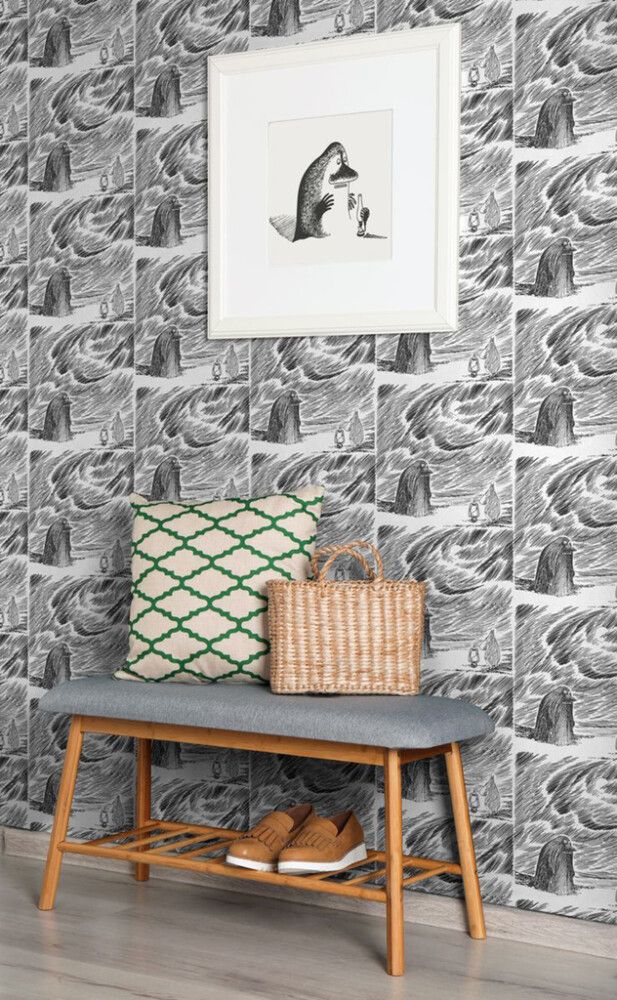 Kuitutapetti Muumi Mörkö