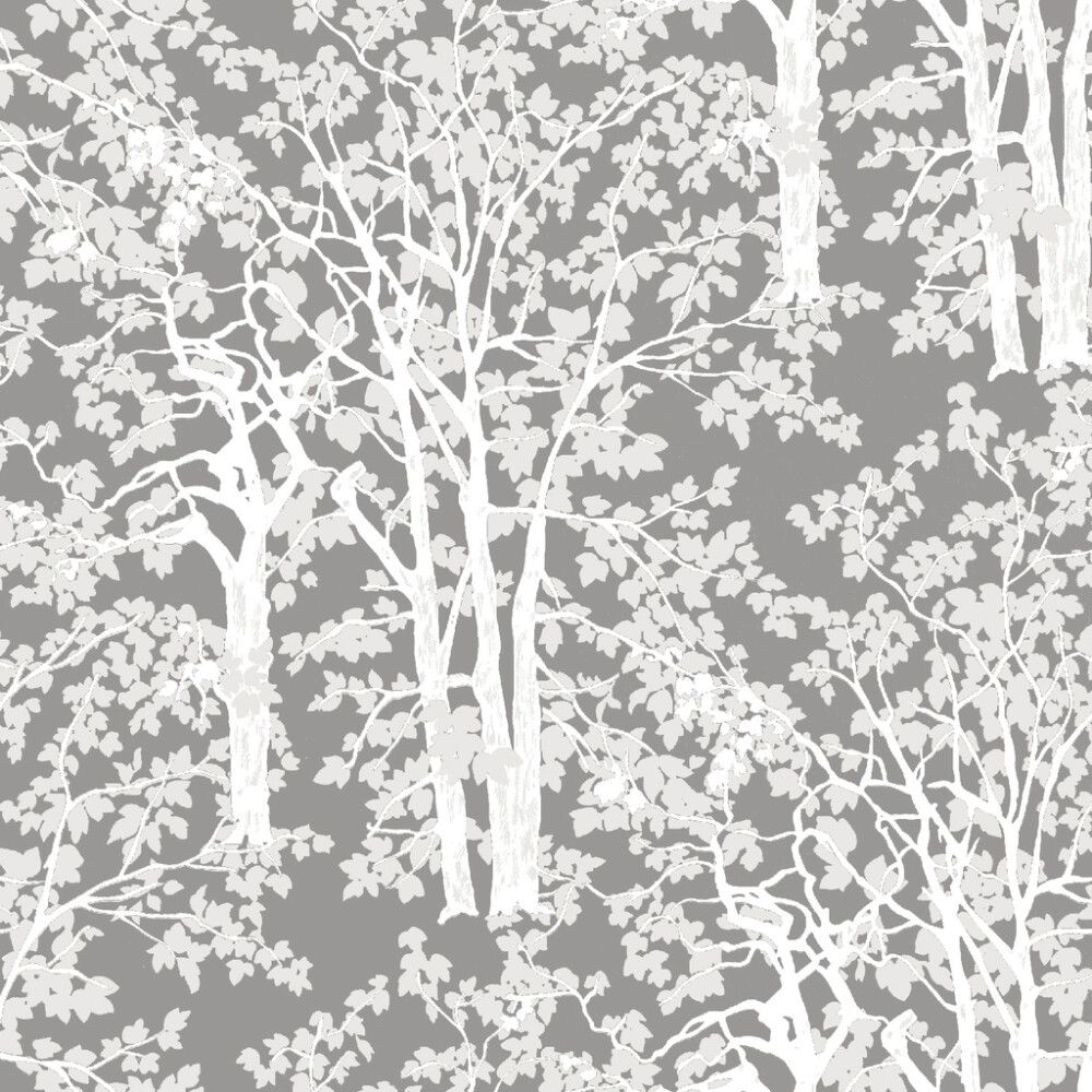Kuitutapetti Sandudd Rolleri 11 Puut Tummanharmaa