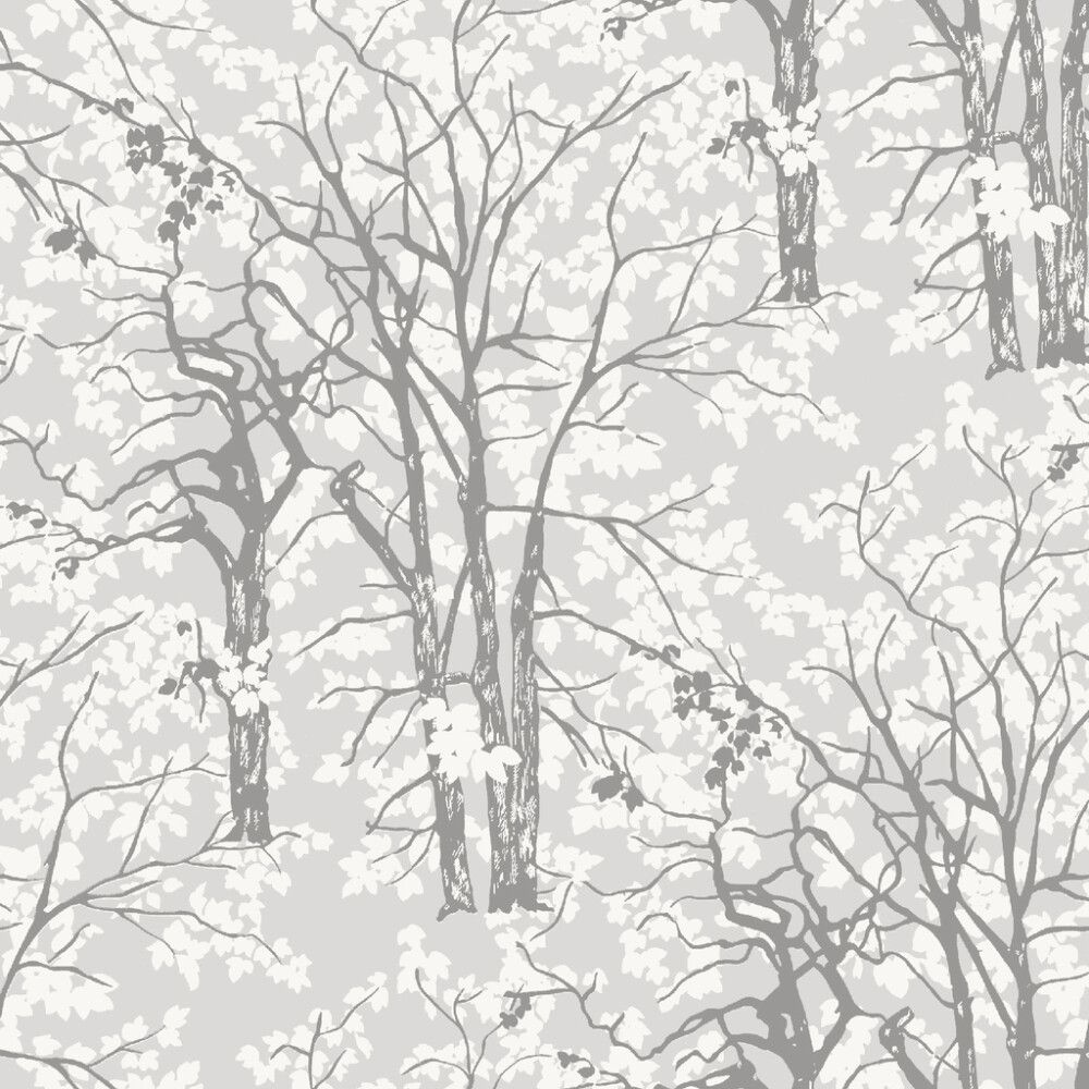 Kuitutapetti Sandudd Rolleri 11 Puut Vaaleanharmaa