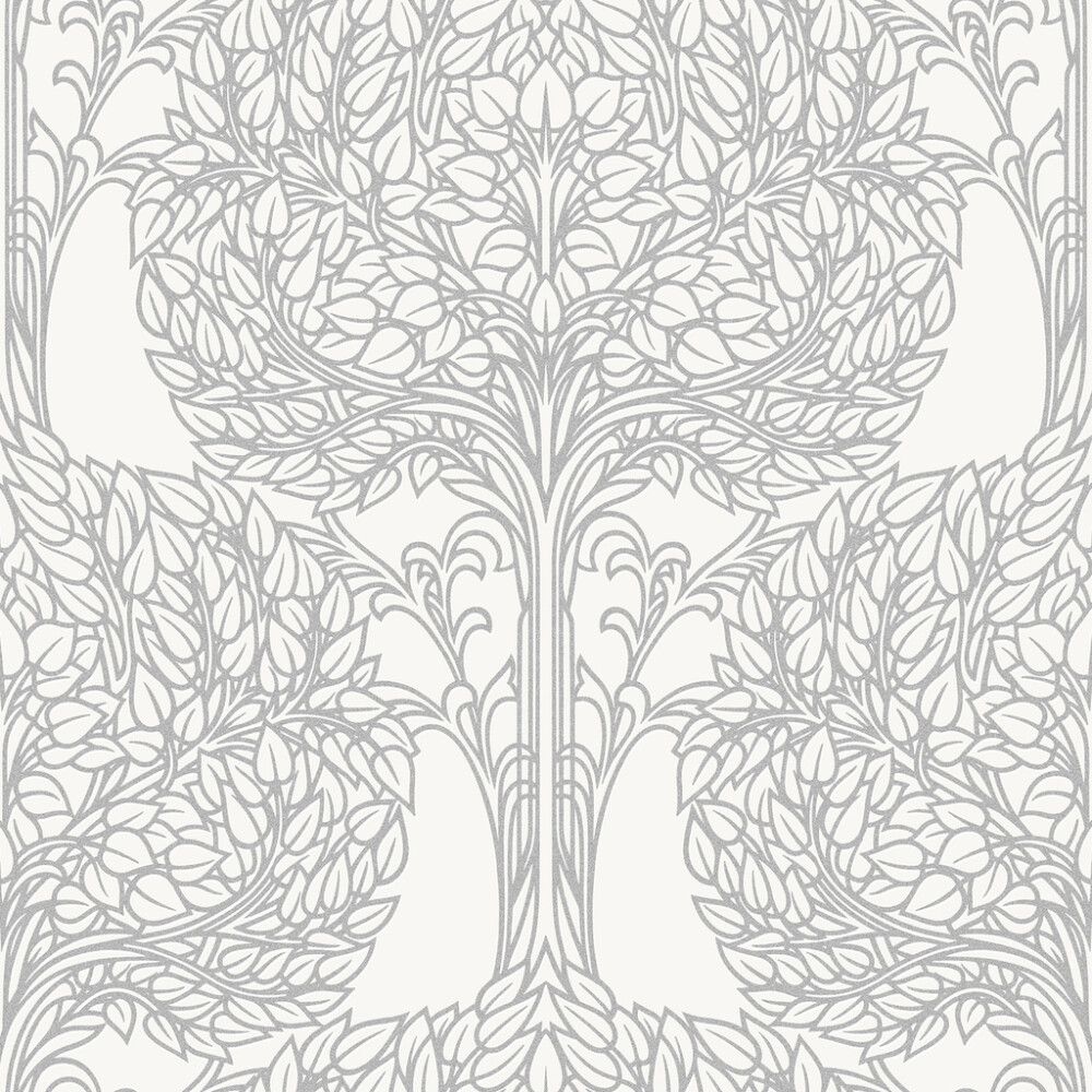 Kuitutapetti Sandudd Rolleri 11 Hohtava Ornamentti Valko/Hopea