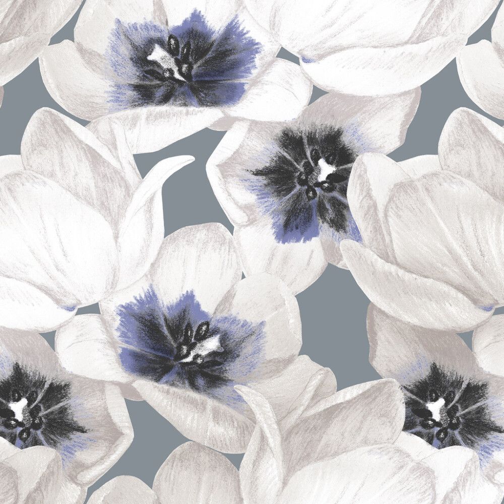 Kuitutapetti Sandudd Iiro Ahokas Creme de la Creme Siniharmaa