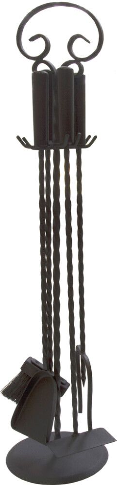 Takkasetti A-iron 4-os musta