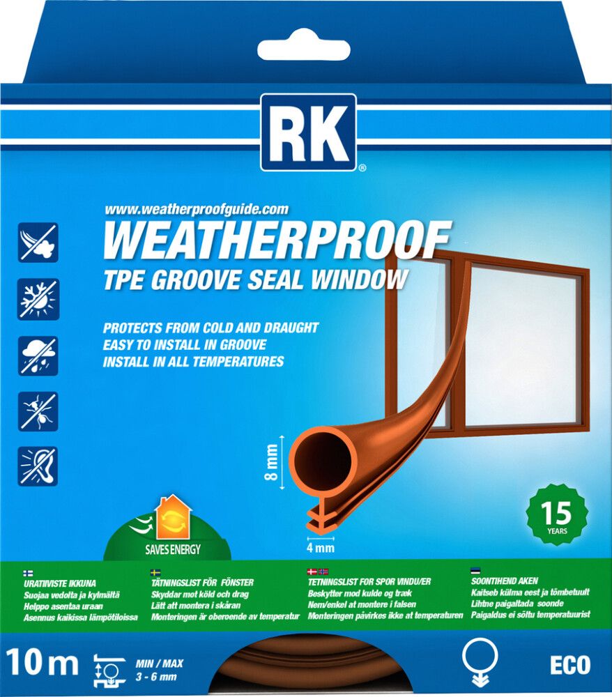 Uratiiviste Ikkuna RK 8 mm 10 m Ruskea