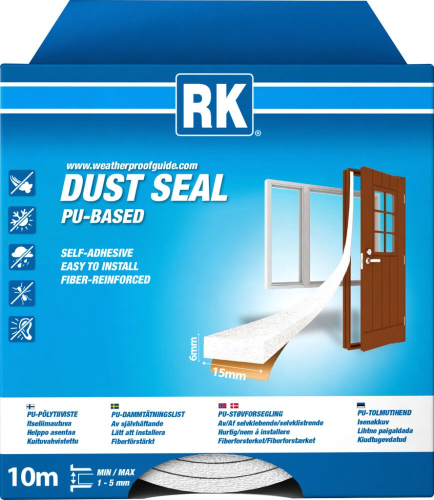PU-pölytiiviste RK 6 x 15 mm 10 m