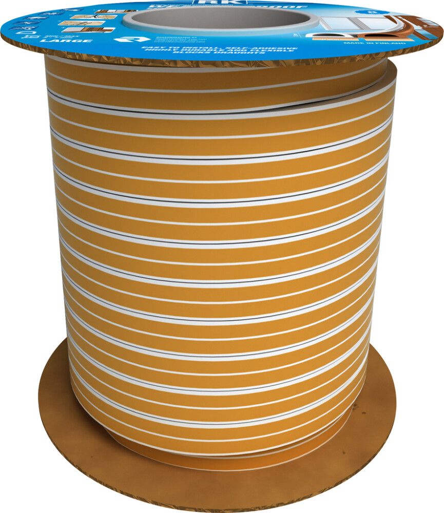 Ikkuna- ja ovitiiviste RK D-profiili Valkoinen 100 m