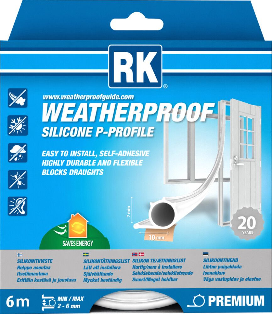 Silikonitiiviste RK 7 mm 6 m