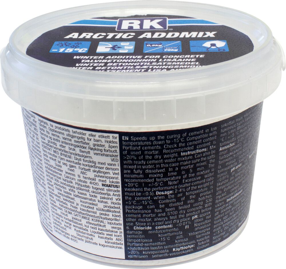 Talvibetonoinnin lisäaine Rakennuskemia Arctic Addmix 500 g