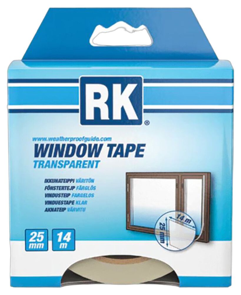 RK Ikkunateippi Kirkas 25mm x 14m
