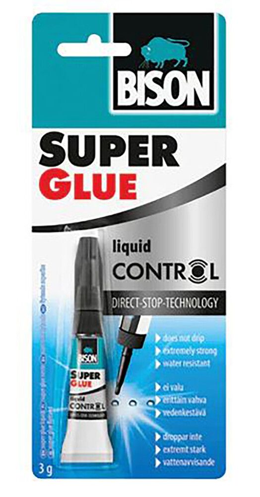 Pikaliima Bison Super Glue Control Kirkas 3g x 2
