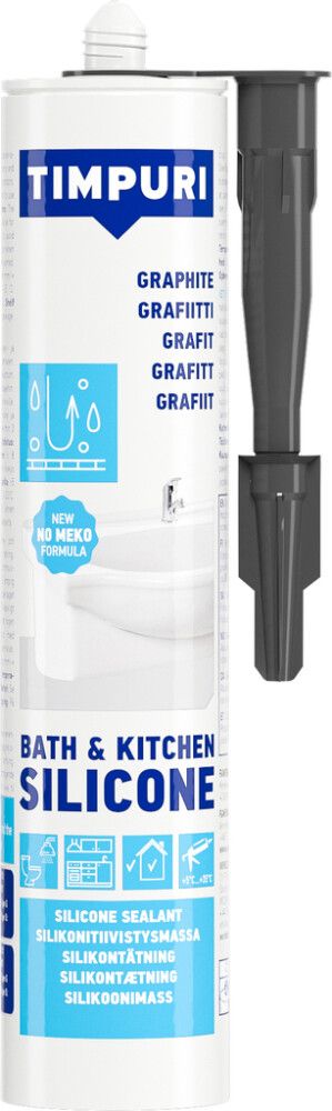 Silikonimassa Timpuri Bath & Kitchen 310 ml  Grafiitti