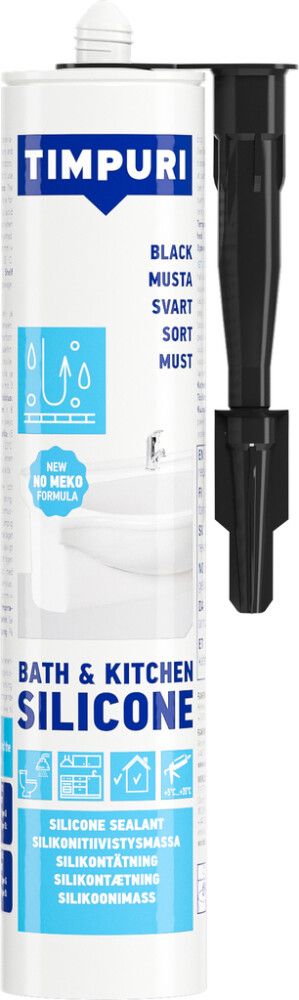 Silikonimassa Timpuri Bath & Kitchen 310 ml  Musta
