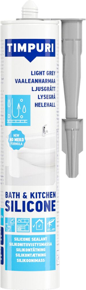 Silikonimassa Timpuri Bath & Kitchen 310 ml Vaaleanharmaa