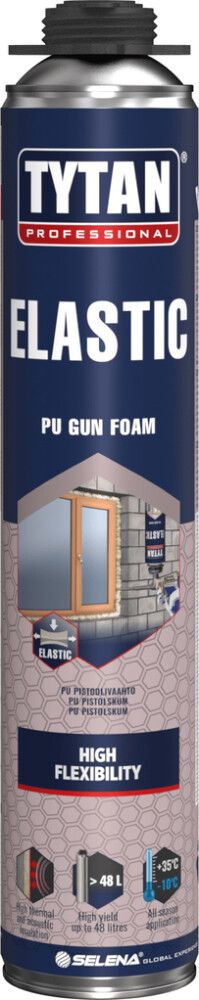 PU-pistoolivaahto Tytan Elastic All Season 750 ml