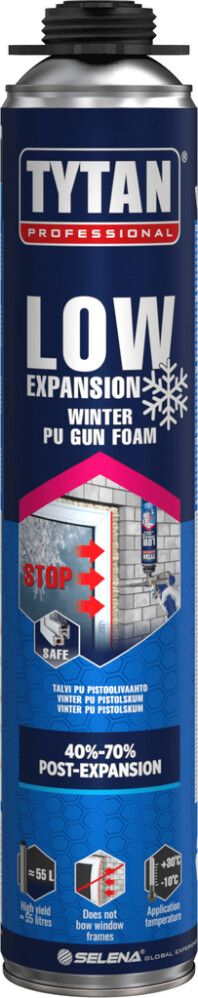 PU-pistoolivaahto Tytan Low Expansion Talvi 750 ml