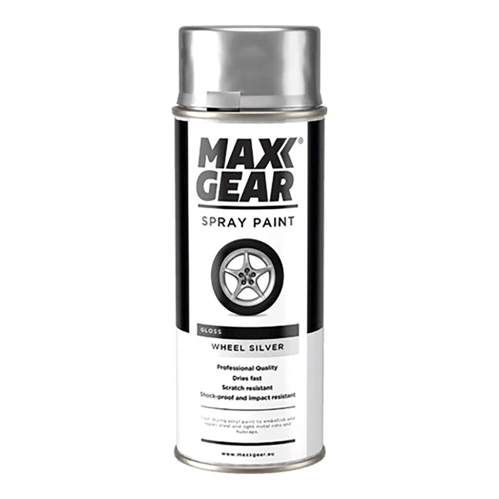 Spraymaali Maxx Gear vannehopea kiiltävä hopea 400 ml
