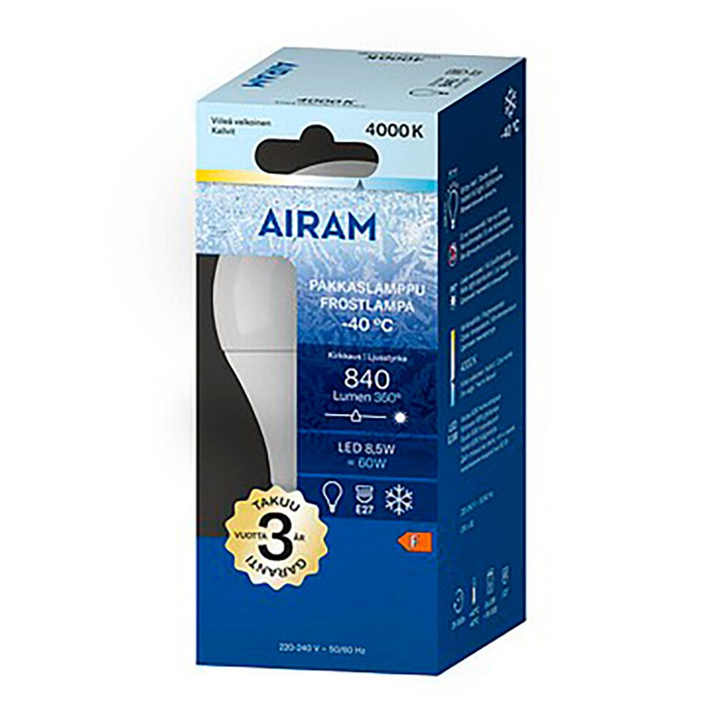 Pakkaslamppu Airam LED E27 8 W 1100 lm 4000 K