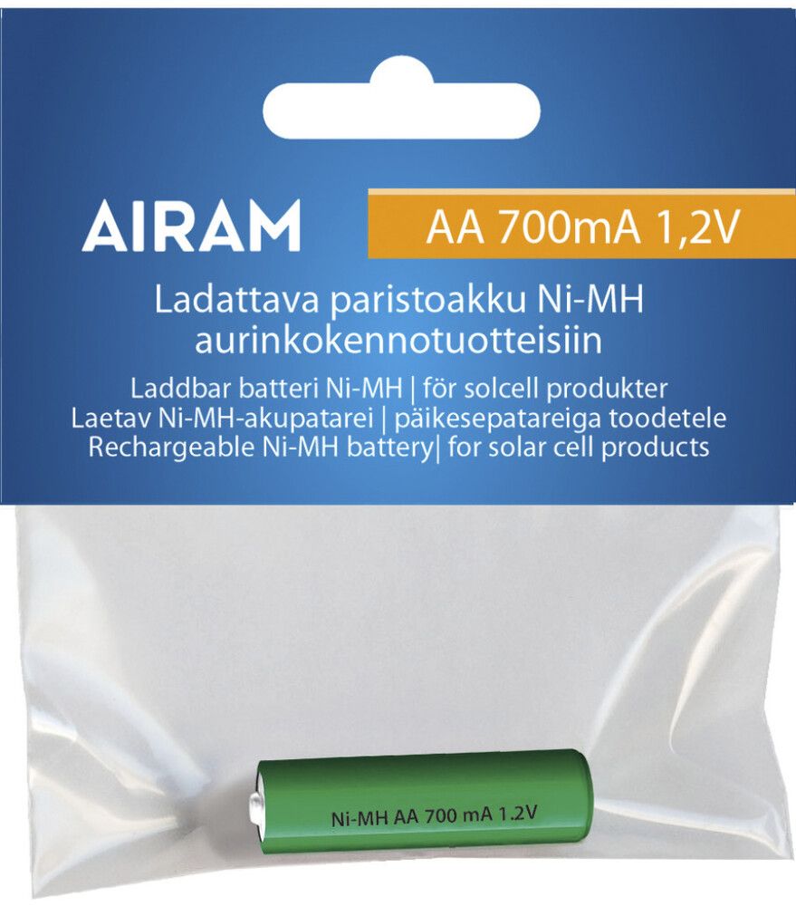 Ladattava paristoakku Airam AA 700 mAh 1,2V