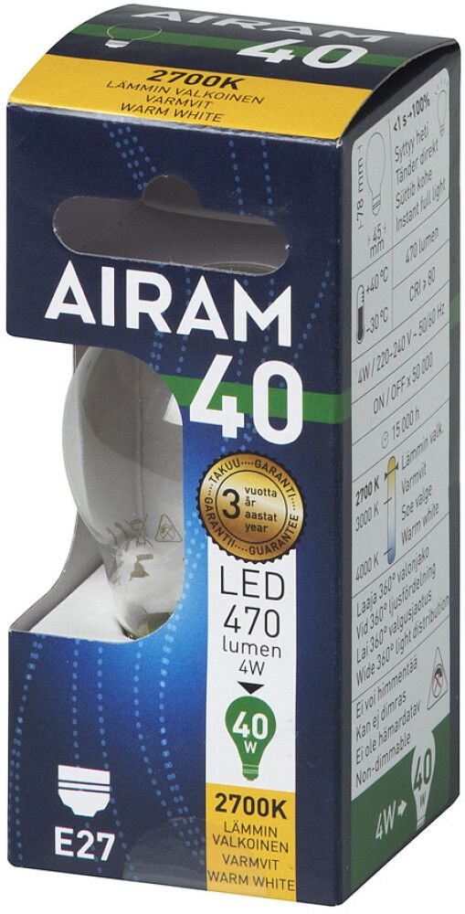 Koristelamppu LED 4,5 W E27 Ø 45/78 mm
