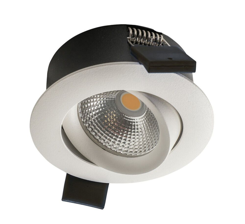 LED-alasvalo Airam Compact Tilt IP44 5W/840 36D DIM WH
