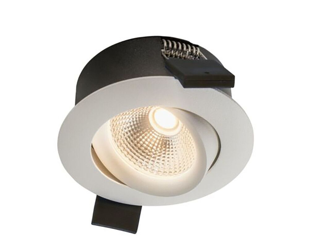 LED-alasvalo Airam Compact Tilt IP44 5W/840 36D DIM WH