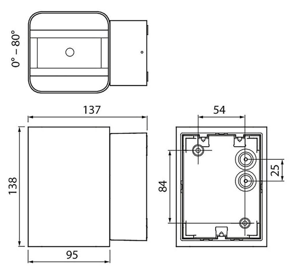 Seinävalaisin Airam Näsby Double Valkoinen IP54 14W/830