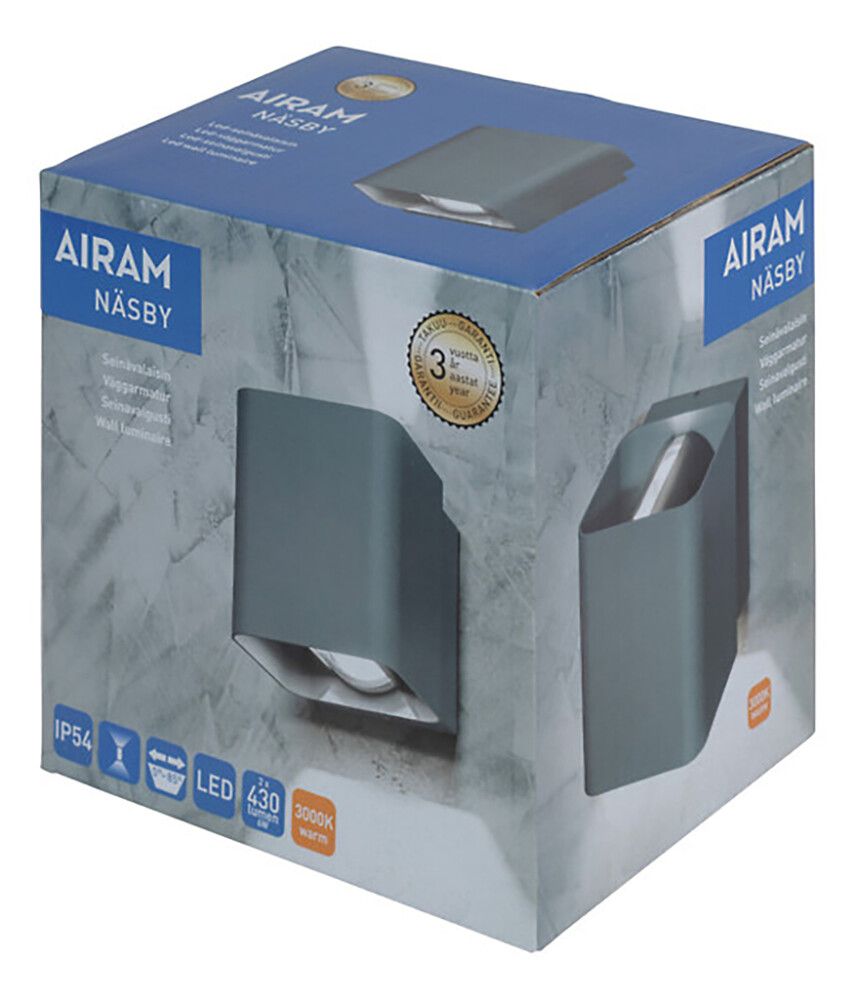 Seinävalaisin Airam Näsby Double IP54 14W/830 ANT