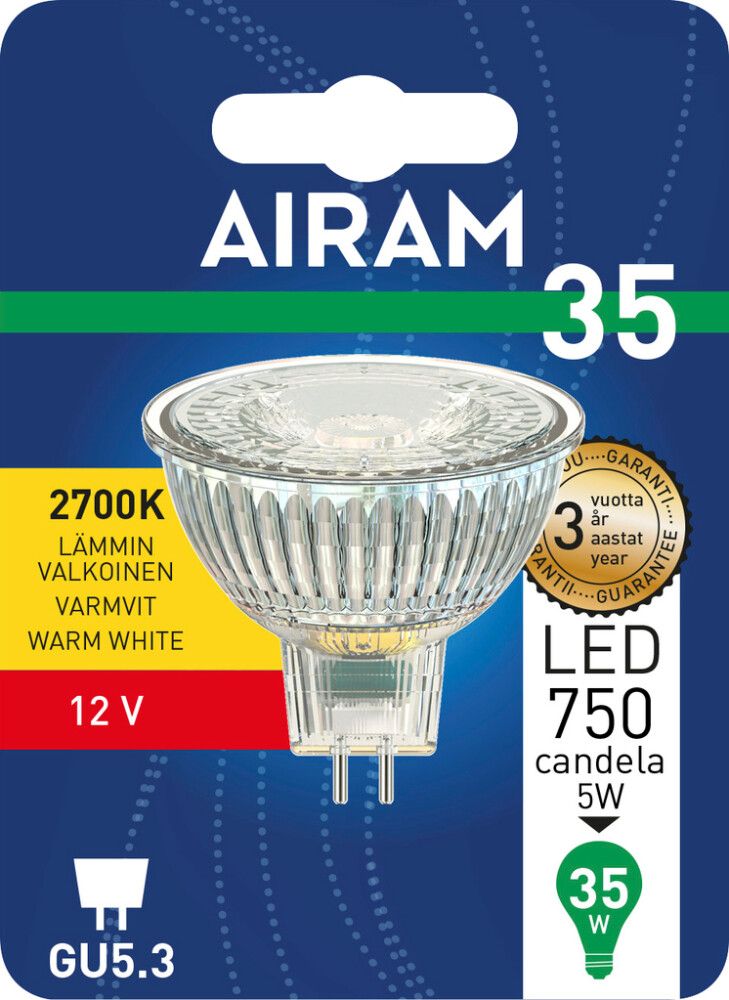 LED MR16 Airam 4,5W GU5,3 12V
