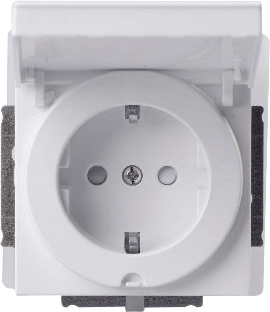 Pistorasia ABB 20EK-84P 1-Os Läppäkannella Valkoinen