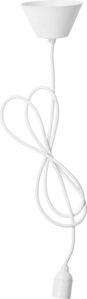 Tekstiilivalaisinjohto Airam Valkoinen 2,1 m E27