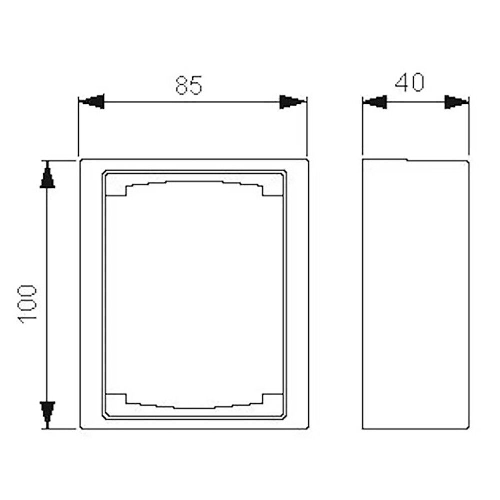 Pinta-asennuskotelo ABB Impressivo Valkoinen 100 mm