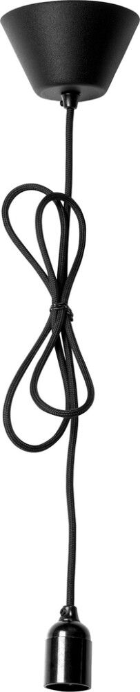 Tekstiilivalaisinjohto Airam Musta 2,1 m E27